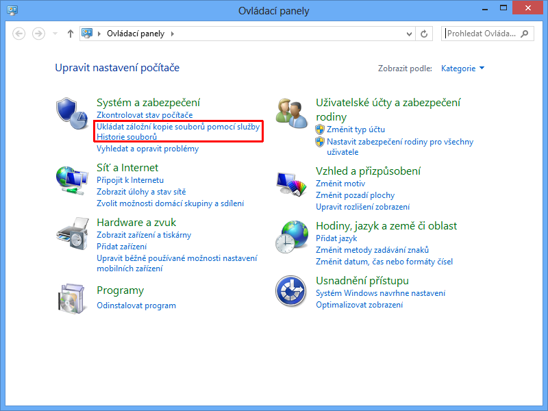 Windows 8 - Historie souborů