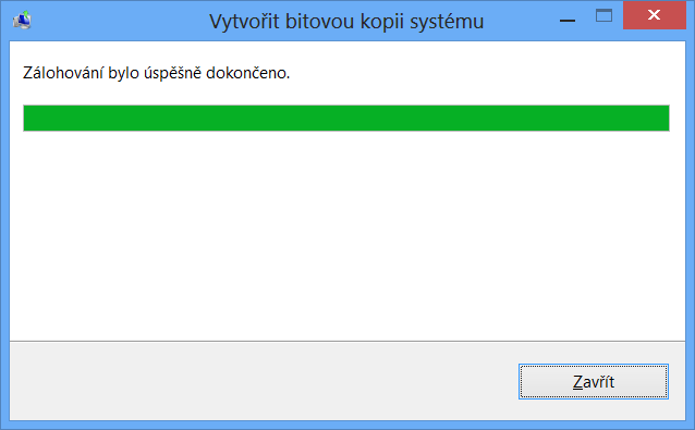 Vytvořit bitovou kopii systému Windows 8